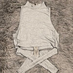 New without tags gray crop top